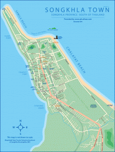 Songkhla carte de la ville