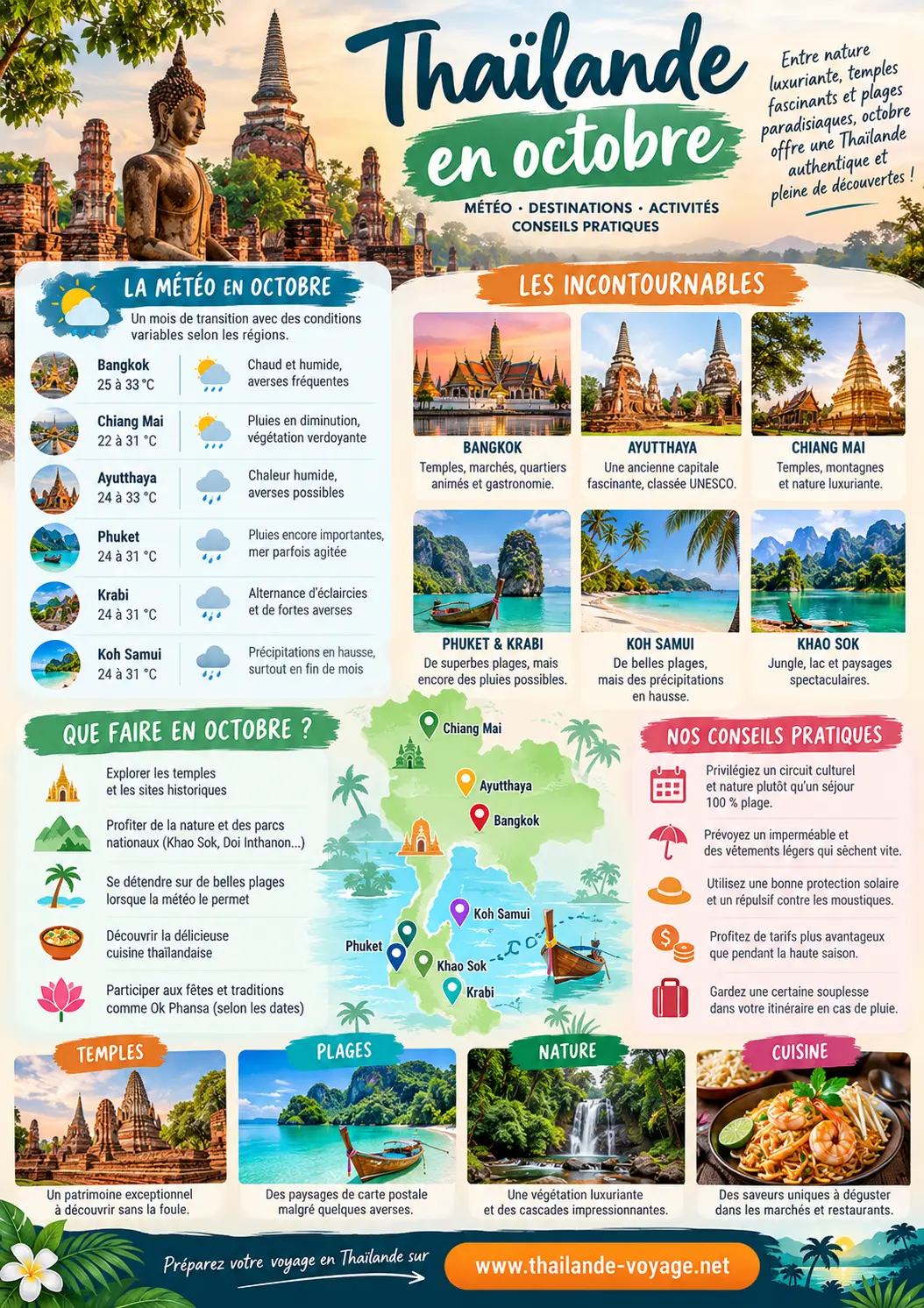 Thaïlande en octobre : météo, plages et où partir ?