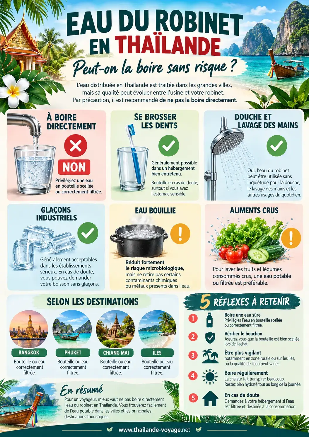 Peut-on boire l’eau du robinet en Thaïlande